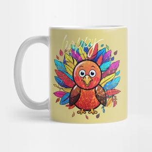 Cute Turkey Thanksgiving Vintage Splash Mug